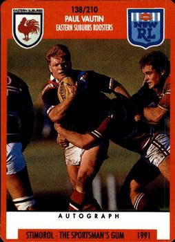 1991 Stimorol NRL #138 Paul Vautin Front